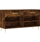 VidaXL Schoenenbank 102x35x55 cm bewerkt hout gerookt eikenkleurig