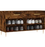 VidaXL Schoenenbank 102x35x55 cm bewerkt hout gerookt eikenkleurig