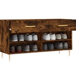 VidaXL Schoenenbank 102x35x55 cm bewerkt hout gerookt eikenkleurig