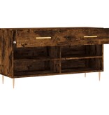 VidaXL Schoenenbank 102x35x55 cm bewerkt hout gerookt eikenkleurig