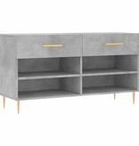 VidaXL Schoenenbank 102x35x55 cm bewerkt hout betongrijs