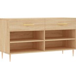 VidaXL Schoenenbank 102x35x55 cm bewerkt hout sonoma eikenkleurig