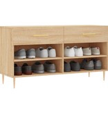 VidaXL Schoenenbank 102x35x55 cm bewerkt hout sonoma eikenkleurig