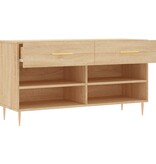 VidaXL Schoenenbank 102x35x55 cm bewerkt hout sonoma eikenkleurig