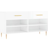 VidaXL Schoenenbank 102x35x55 cm bewerkt hout hoogglans wit