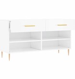 VidaXL Schoenenbank 102x35x55 cm bewerkt hout hoogglans wit