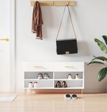 VidaXL Schoenenbank 102x35x55 cm bewerkt hout wit