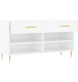 VidaXL Schoenenbank 102x35x55 cm bewerkt hout wit