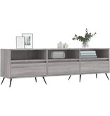 vidaXL Tv-meubel 150x30x44,5 cm bewerkt hout grijs sonoma eikenkleurig