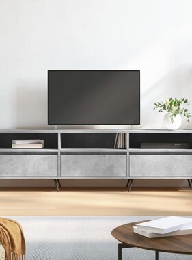 VidaXL Tv-meubel 150x30x44,5 cm bewerkt hout betongrijs