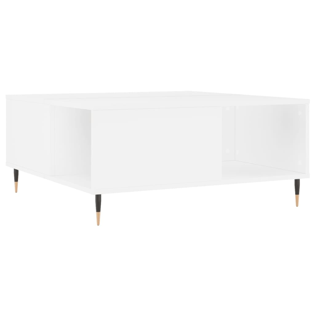 VidaXL Salontafel 80x80x36,5 cm bewerkt hout wit
