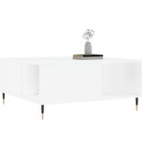 VidaXL Salontafel 80x80x36,5 cm bewerkt hout wit