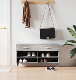 VidaXL Schoenenbank 102x35x55 cm bewerkt hout grijs sonoma eikenkleur