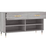 vidaXL Schoenenbank 102x35x55 cm bewerkt hout grijs sonoma eikenkleur