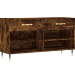 VidaXL Schoenenbank 102x35x55 cm bewerkt hout gerookt eikenkleurig
