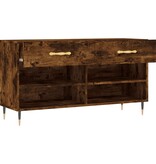 VidaXL Schoenenbank 102x35x55 cm bewerkt hout gerookt eikenkleurig