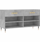 VidaXL Schoenenbank 102x35x55 cm bewerkt hout betongrijs