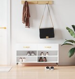 VidaXL Schoenenbank 102x35x55 cm bewerkt hout wit