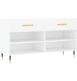 VidaXL Schoenenbank 102x35x55 cm bewerkt hout wit