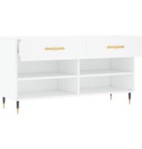 VidaXL Schoenenbank 102x35x55 cm bewerkt hout wit