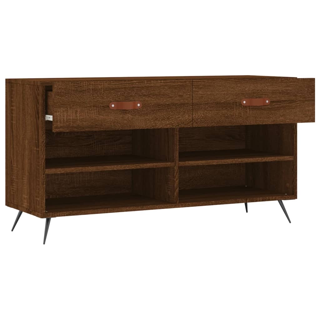 VidaXL Schoenenbank 102x35x55 cm bewerkt hout sonoma eikenkleurig