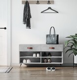 VidaXL Schoenenbank 102x35x55 cm bewerkt hout betongrijs