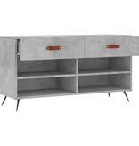VidaXL Schoenenbank 102x35x55 cm bewerkt hout betongrijs