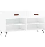 VidaXL Schoenenbank 102x35x55 cm bewerkt hout hoogglans wit