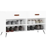 VidaXL Schoenenbank 102x35x55 cm bewerkt hout hoogglans wit