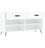 VidaXL Schoenenbank 102x35x55 cm bewerkt hout hoogglans wit