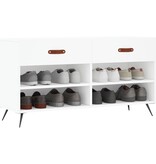 VidaXL Schoenenbank 102x35x55 cm bewerkt hout wit