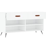 VidaXL Schoenenbank 102x35x55 cm bewerkt hout wit
