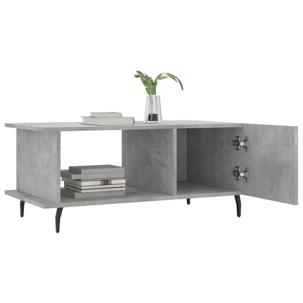 VidaXL Salontafel 90x50x40 cm bewerkt hout betongrijs