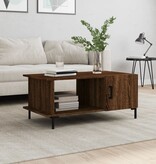 VidaXL Salontafel 90x50x40 cm bewerkt hout bruineikenkleurig