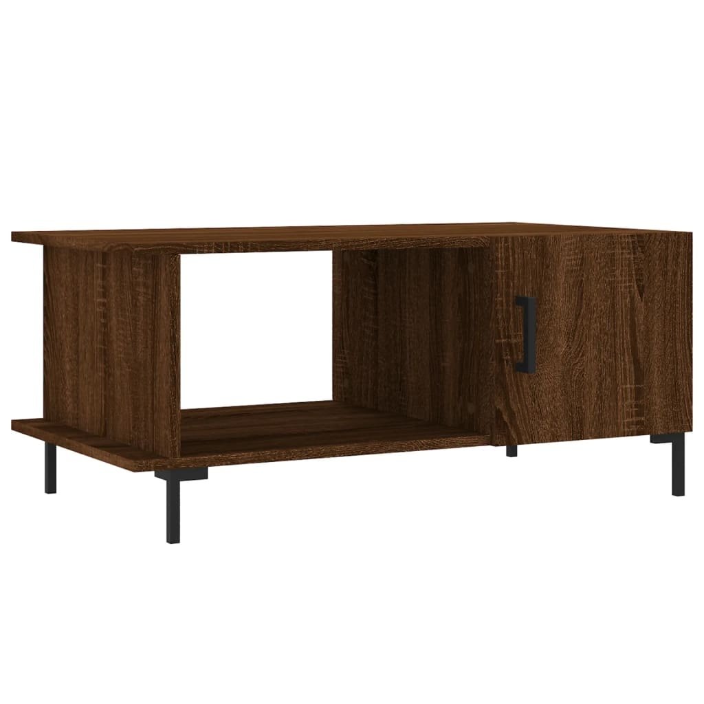 VidaXL Salontafel 90x50x40 cm bewerkt hout bruineikenkleurig