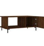 VidaXL Salontafel 90x50x40 cm bewerkt hout bruineikenkleurig