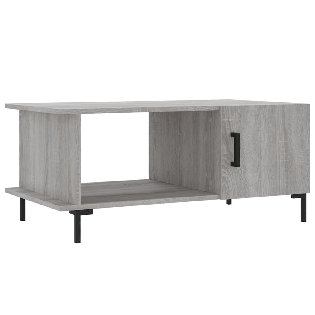 VidaXL Salontafel 90x50x40 cm bewerkt hout grijs sonoma eikenkleurig