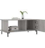 VidaXL Salontafel 90x50x40 cm bewerkt hout grijs sonoma eikenkleurig