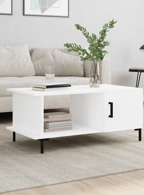 VidaXL Salontafel 90x50x40 cm bewerkt hout wit