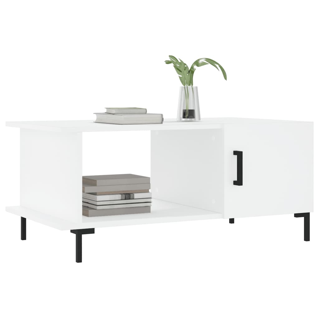VidaXL Salontafel 90x50x40 cm bewerkt hout wit