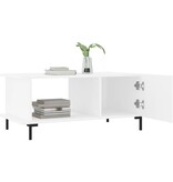 VidaXL Salontafel 90x50x40 cm bewerkt hout wit