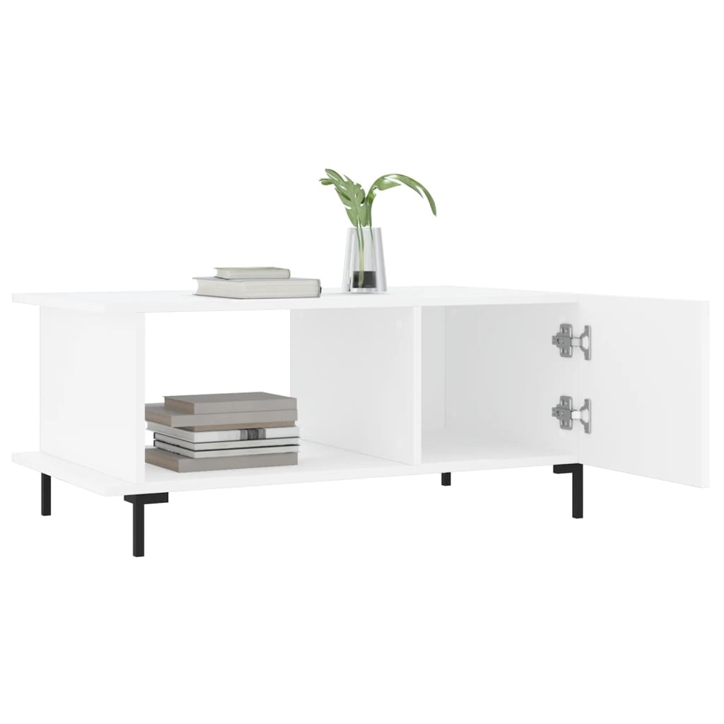 VidaXL Salontafel 90x50x40 cm bewerkt hout wit
