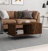 VidaXL Salontafel 90x50x40 cm bewerkt hout bruineikenkleurig