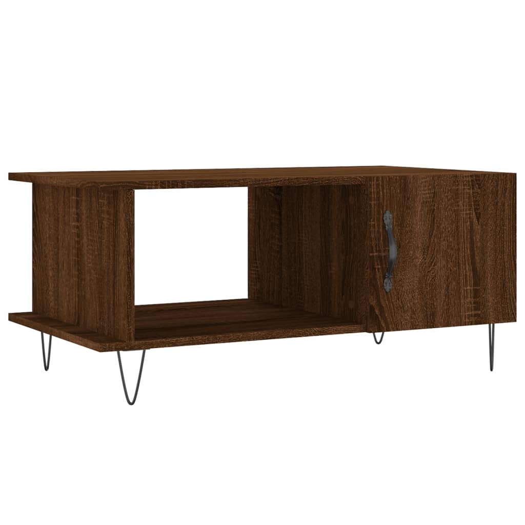 VidaXL Salontafel 90x50x40 cm bewerkt hout bruineikenkleurig