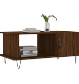 VidaXL Salontafel 90x50x40 cm bewerkt hout bruineikenkleurig