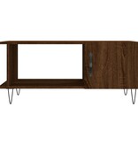 VidaXL Salontafel 90x50x40 cm bewerkt hout bruineikenkleurig