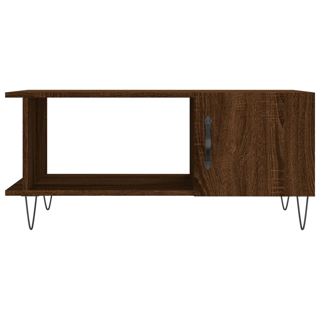 VidaXL Salontafel 90x50x40 cm bewerkt hout bruineikenkleurig