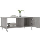 VidaXL Salontafel 90x50x40 cm bewerkt hout grijs sonoma eikenkleurig