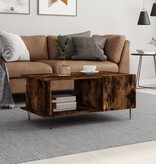 VidaXL Salontafel 90x50x40 cm bewerkt hout gerookt eikenkleurig