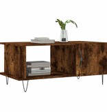 VidaXL Salontafel 90x50x40 cm bewerkt hout gerookt eikenkleurig
